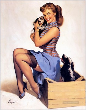 Nude Painting - Gil Elvgren pin up 58